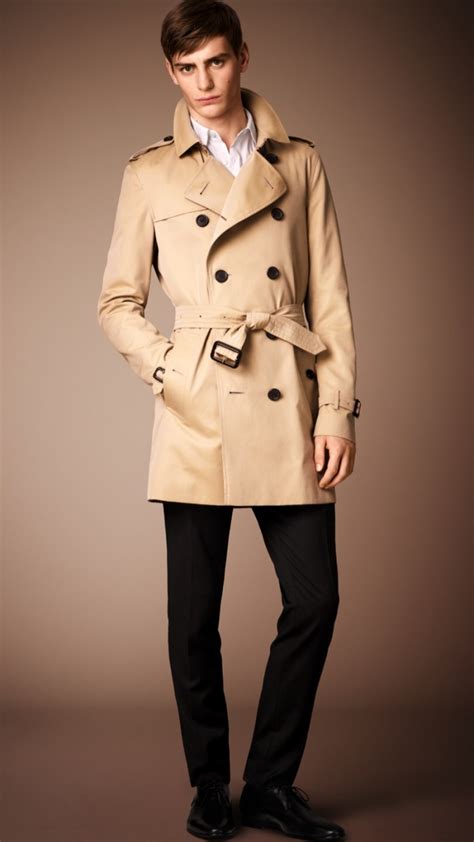 mens burberry trench coat short|burberry original trench coat.